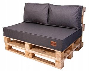 Golden Garden Paletové sedenie GG37 podsedák a vankúš 120cm x 80cm x 15cm Sivá tmavá