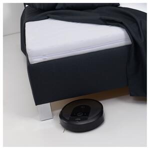 Rohová posteľ s matracom AFRODITE čierna, 140x200 cm