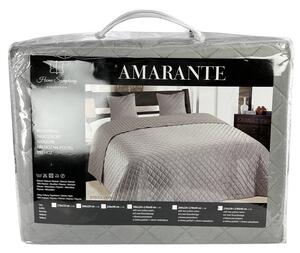 Prehoz na posteľ AMARANTE GRAY 220x240cm Prehoz na posteľ AMARANTE GRAY 220x240cm - 220x240 cm - 2x vankúš 1x prikrývka - Sivá svetlá
