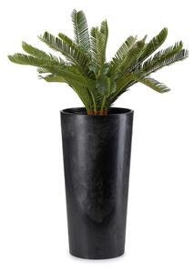 PLASTOVÝ KVETINÁČ URBANIKA 57X30 CM IMITÁCIA BETÓNU ČIERNA