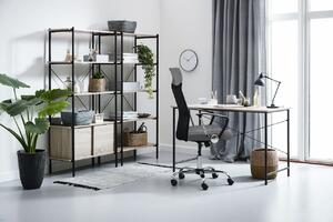 ModernHome Otočná kancelárska stolička, chrómové nohy, vysoké operadlo