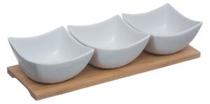 Porcelánová servírovacia miska Trio 30x10x6 cm sada 3ks