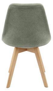 Jedálenská stolička AMANZA buk/zelená