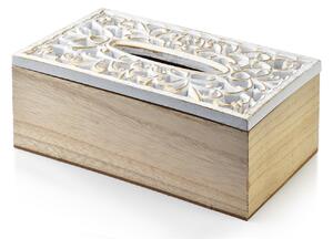 Drevený box na vreckovky Susie Etnik, 24x13x9,5 cm