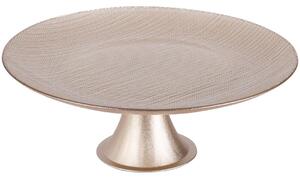 Sklenený servírovací podnos na nohe Champagne, (fi) 28 cm