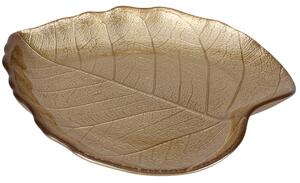 Dekoračný sklenený podnos Leaf, 19x16 cm