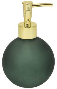 Dávkovač mydla Globe, zelená/so zlatými prvkami, 400 ml