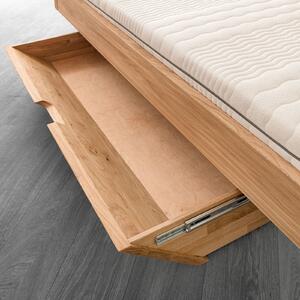 Dubová posteľ s úložným priestorom model Bar 180 x 200 cm