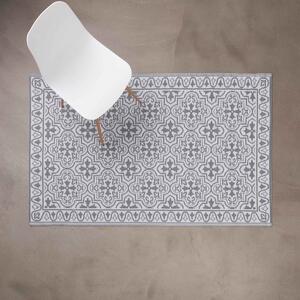 COLOUR CLASH Vonkajší koberec kachličky 180 x 120 cm - sivá/biela