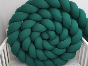 Vulpi Mantinel do postieľky Vrkoč 350 cm Handmade Farba: smaragdová