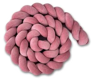 Vulpi Mantinel do postieľky Vrkoč 180cm Velvet Handmade Farba: ružová