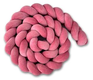 Vulpi Mantinel do postieľky Vrkoč 180cm Velvet Handmade Farba: ružová