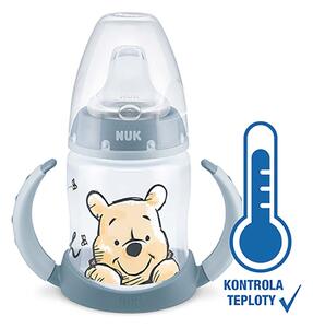 NUK Dojčenská fľaša na učenie Medvedík Pú s kontrolou teploty sivá Polypropylen 150 ml