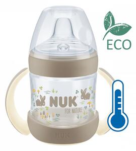 NUK Dojčenská fľaša na učenie for Nature s kontrolou teploty hnedá Polypropylen 6-18m