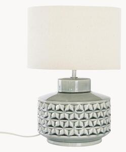 Klasická stolová lampa s ľanovým tienidlom Monica
