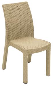 DEOKORK DOPREDAJ Záhradná stolička z umelého ratanu PUKET (piesková)