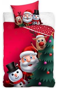 Vianočné posteľné obliečky - motív Pozdravy zo severného pólu - 100% bavlna Renforcé - 70 x 90 cm + 140 x 200 cm