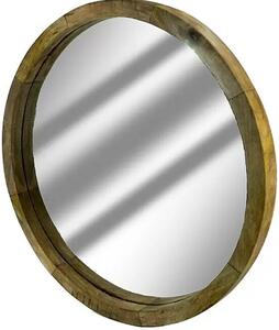 German Okrúhle zrkadlo z mangového dreva / priemer 71 cm / prírodné