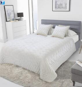 Elegantný krémový prehoz na posteľ 240x220 cm s dvoma obliečkami na vankúš 45x45 cm 28437