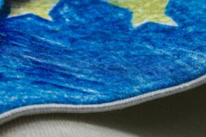 BAMBINO Detský prateľný koberec Vesmír - modrý