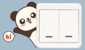 Veselá Stena Samolepka na stenu na vypínač Panda