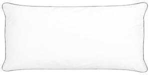 Vankúš na spanie biely bavlna japara 40 x 80 cm polyesterová výplň vysoký profil