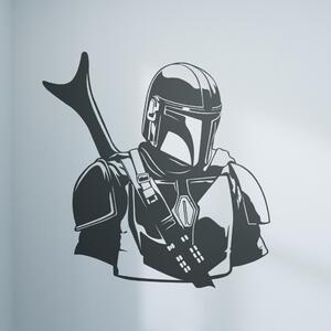 Veselá Stena Samolepka na stenu Mandalorian Star Wars Farba: černá