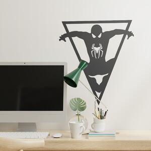 Veselá Stena Samolepka na stenu Spiderman trojuholník Farba: černá