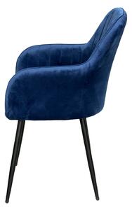 Jedálenská stolička DELTA modrý zamat