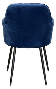 Jedálenská stolička DELTA modrý zamat