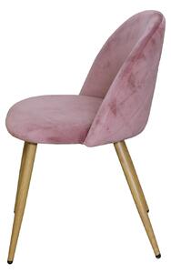 Jedálenská stolička LAMBDA ružový zamat