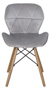 Jedálenská stolička ALFA sivý zamat