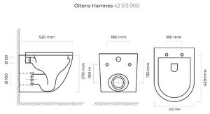 Set WC misa Oltens Hamnes 42513000, WC dosky Oltens Hamnes 45110000