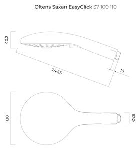 Oltens Saxan EasyClick sprchová hlavica chrómová-biela 37100110