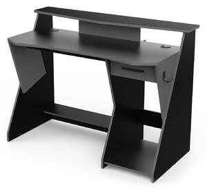 PC stôl SKIN sivý/čierny