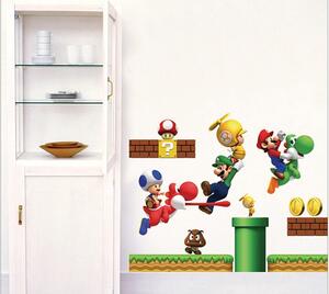 Veselá Stena Samolepka na stenu Super Mario Velikost: 72 x 60 cm