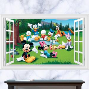 Veselá Stena Samolepka na stenu Mickey Mouse Minnie káčer Donald Goofy