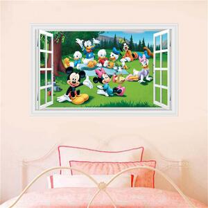 Veselá Stena Samolepka na stenu Mickey Mouse Minnie káčer Donald Goofy