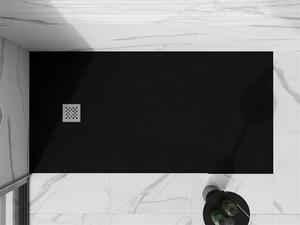 Mexen Stone+, obdĺžniková vanička z minerálneho kompozitu 160 x 70 cm, čierna matná, 44707016
