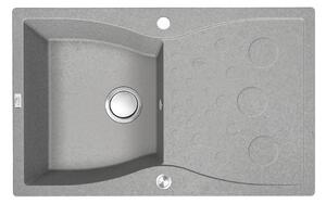 Laveo Molokin, 1-komorový granitový drez 800x500x195 mm, šedá, LAV-SPO_511T