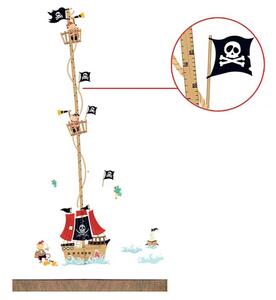 Veselá Stena Samolepka na stenu meter Pirátska loď