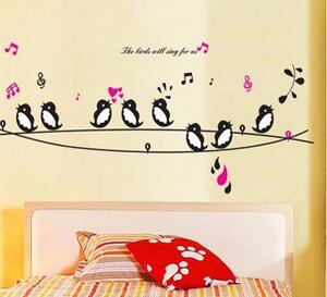 Veselá Stena Samolepka na stenu Spievajúce vtáčiky