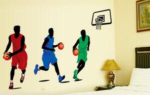 Veselá Stena Samolepka na stenu Hráči basketbalu