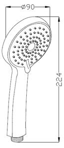 Invena Dafni sprchová hlavica chrómová AS-02-002