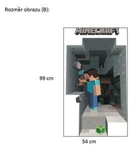 Veselá Stena Samolepka na stenu Minecraft Velikost: 70 x 50 cm