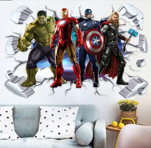 Veselá Stena Samolepka na stenu Avengers hrdinovia