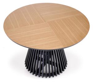 Jedálenský stôl YAKI, 120x77x120, dub prírodný/čierna