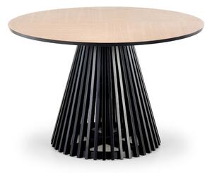 Jedálenský stôl YAKI, 120x77x120, dub prírodný/čierna