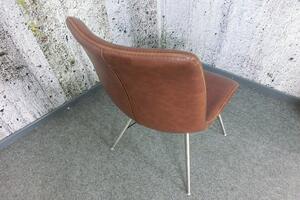 (3454) IDINA stolička pravá koža hnedá