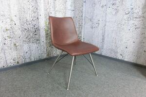 (3454) IDINA stolička pravá koža hnedá